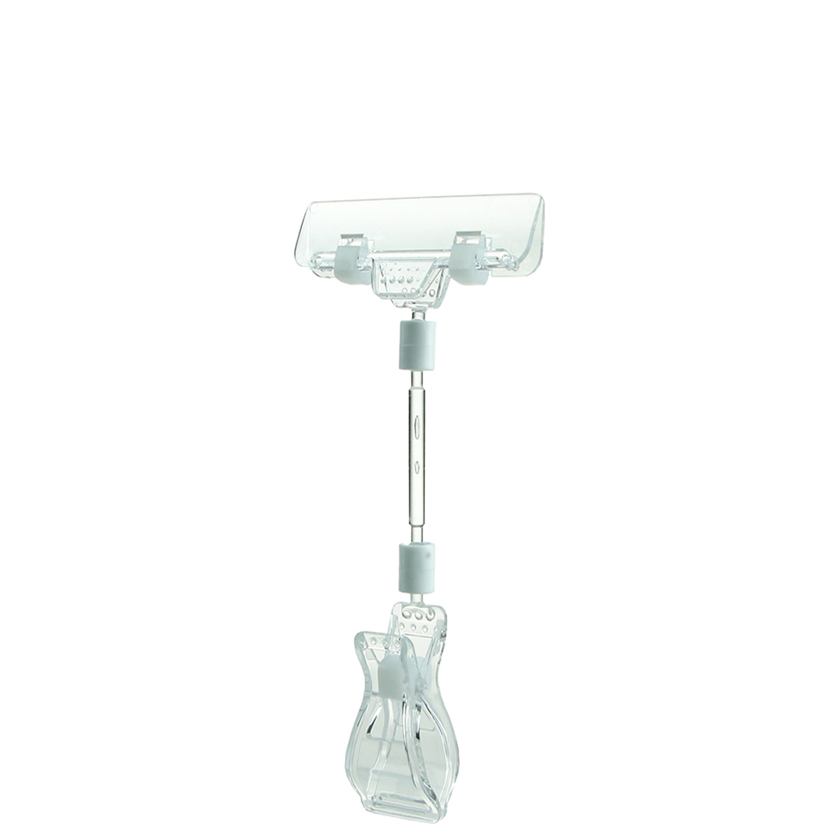 Ценникодержатель на прищепке с широким зажимом FX-CLAMP, ножка 50 мм