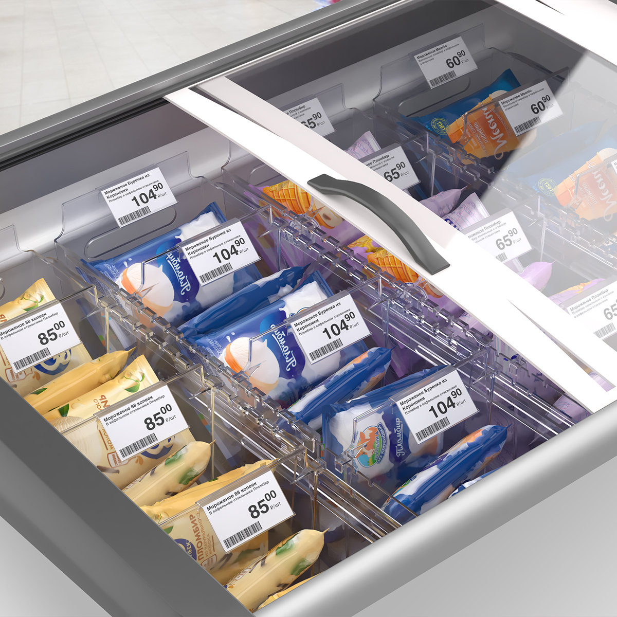 Раздвижной контейнер SLIDEBOX с разделителями DIV-LOCK