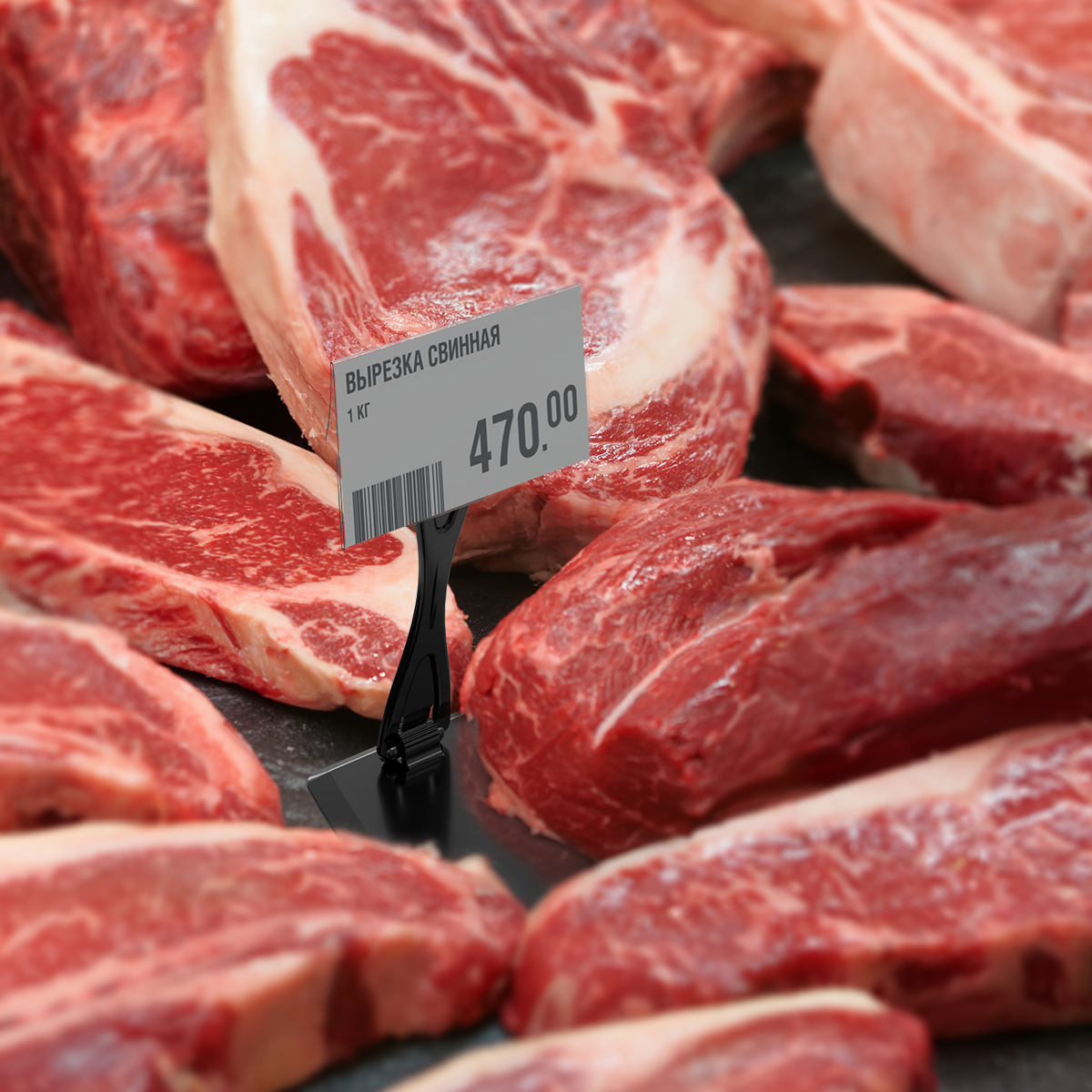 Ценникодержатель из ПЭТ DELI-PRICER 70х40 горизонтальный