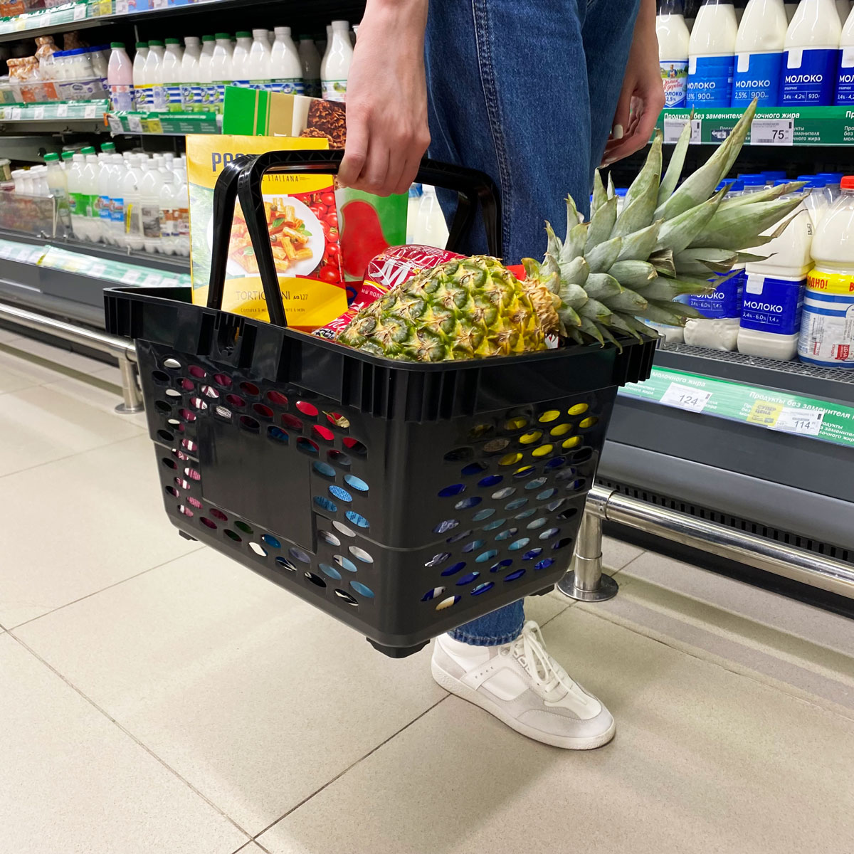 Корзина пластиковая CLASSIC, 20 литров, цвет черный