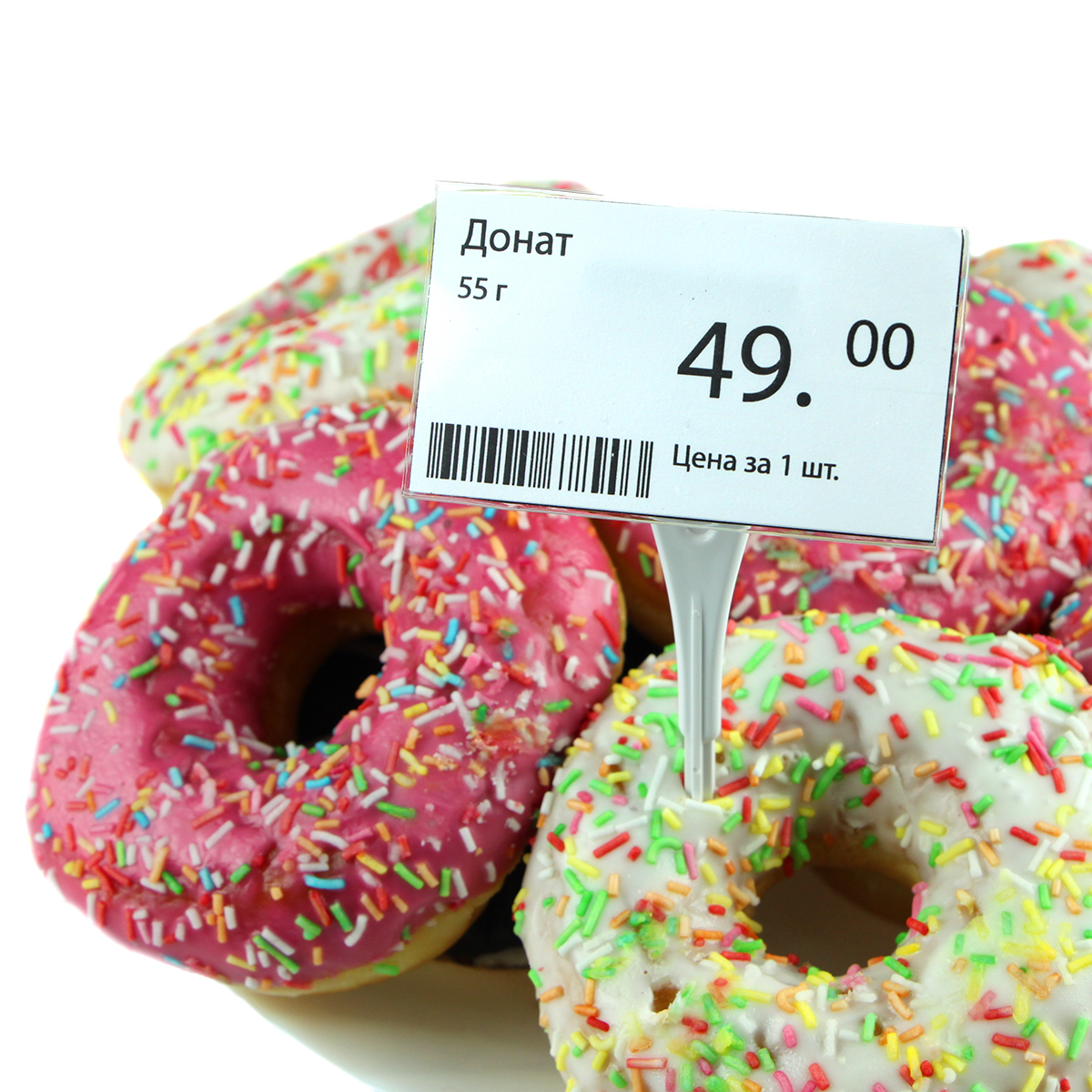 Ценникодержатель ДЕЛИ с иголкой DELI-STICK-SET, цвет белый