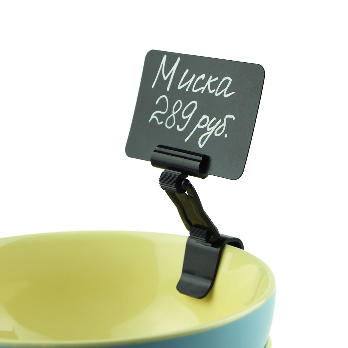 Ценникодержатель ДЕЛИ на край посуды DELI-SIDE-SET40, цвет черный