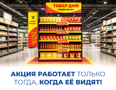 Акция работает только тогда, когда ее видят!