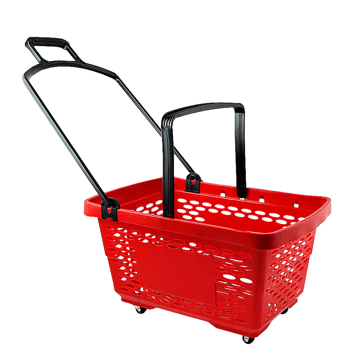 Корзина-тележка пластиковая DISCO, 28 литров, цвет красный