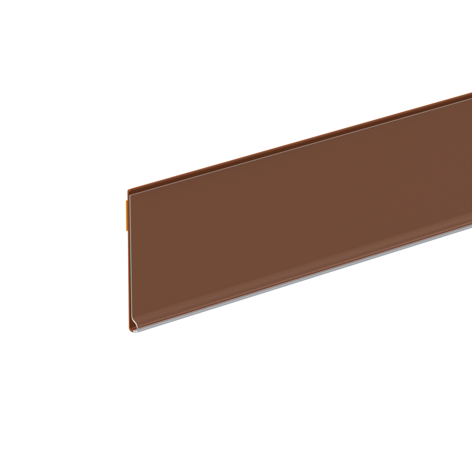 Ценникодержатель DBR39 коричневый (RAL 8011), 910 мм, на вспен. скотче