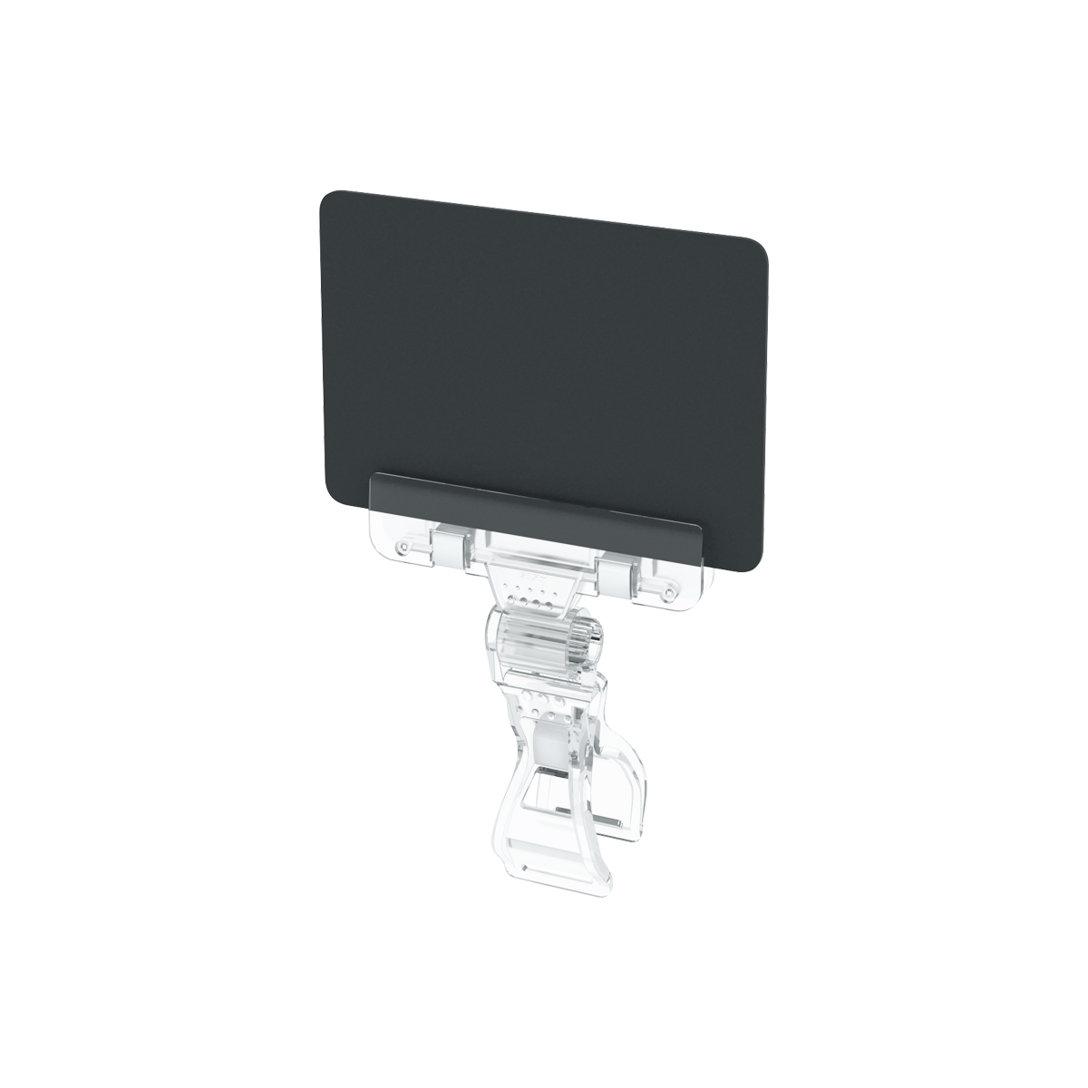 Ценникодержатель на прищепке с широким зажимом FX-GRIP, цвет прозрачный