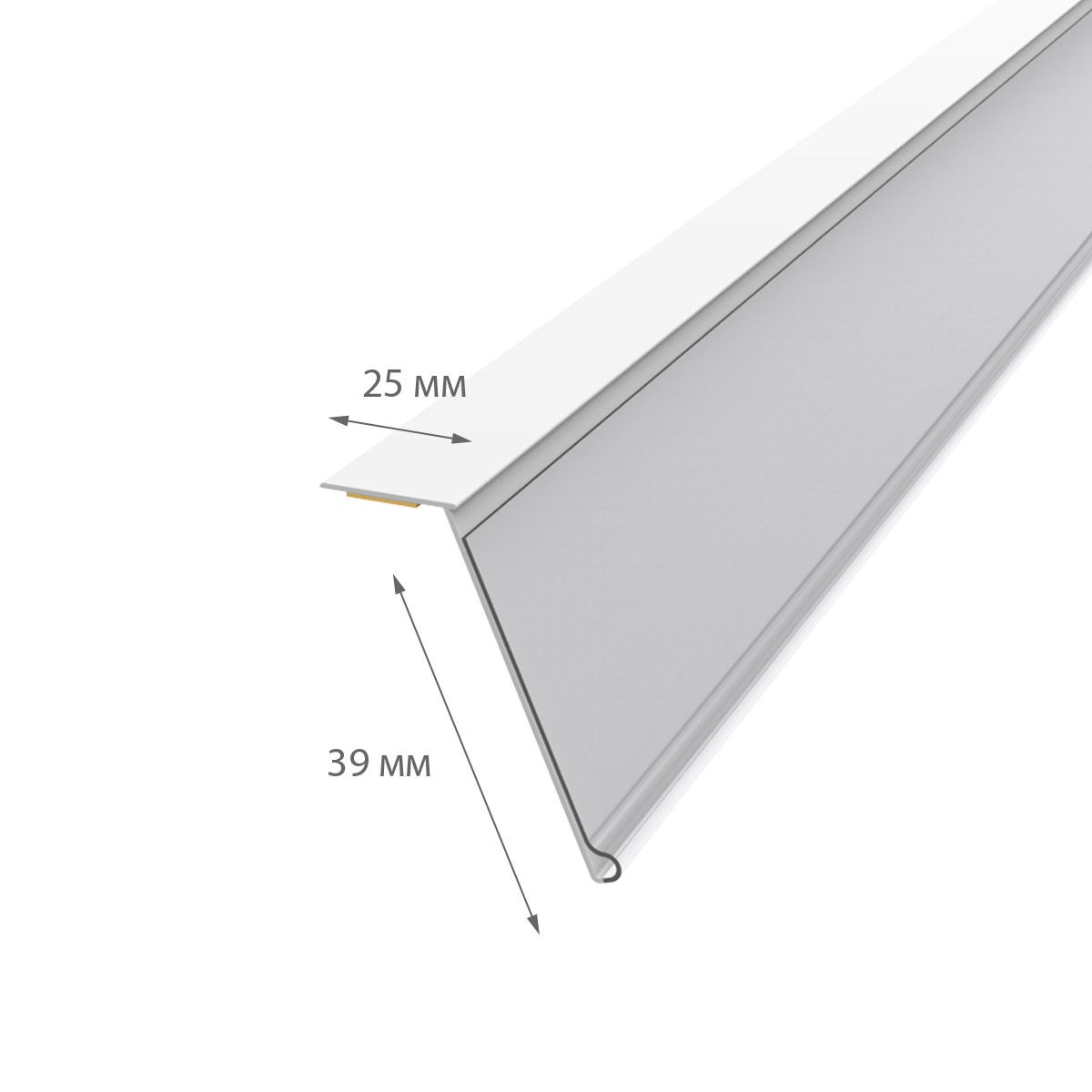 Ценникодержатель HEL39 белый, 1330 мм, на вспен. скотче