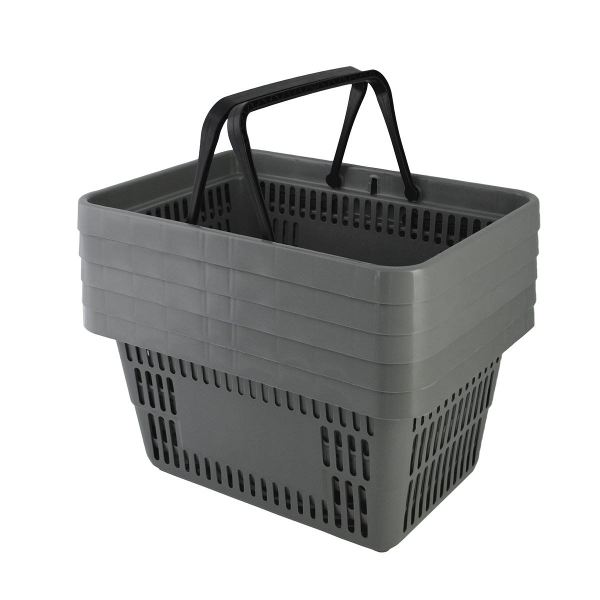 Корзина пластиковая усиленная ROCK, 20 литров, цвет серый RAL7005