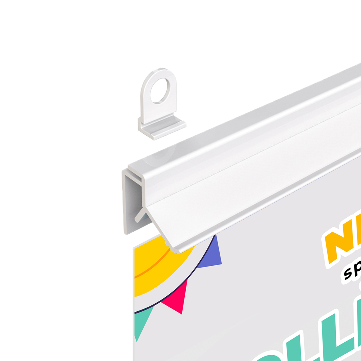 Профиль пластиковый защелкивающийся для плакатов CLICKER длина 600 мм, цвет белый