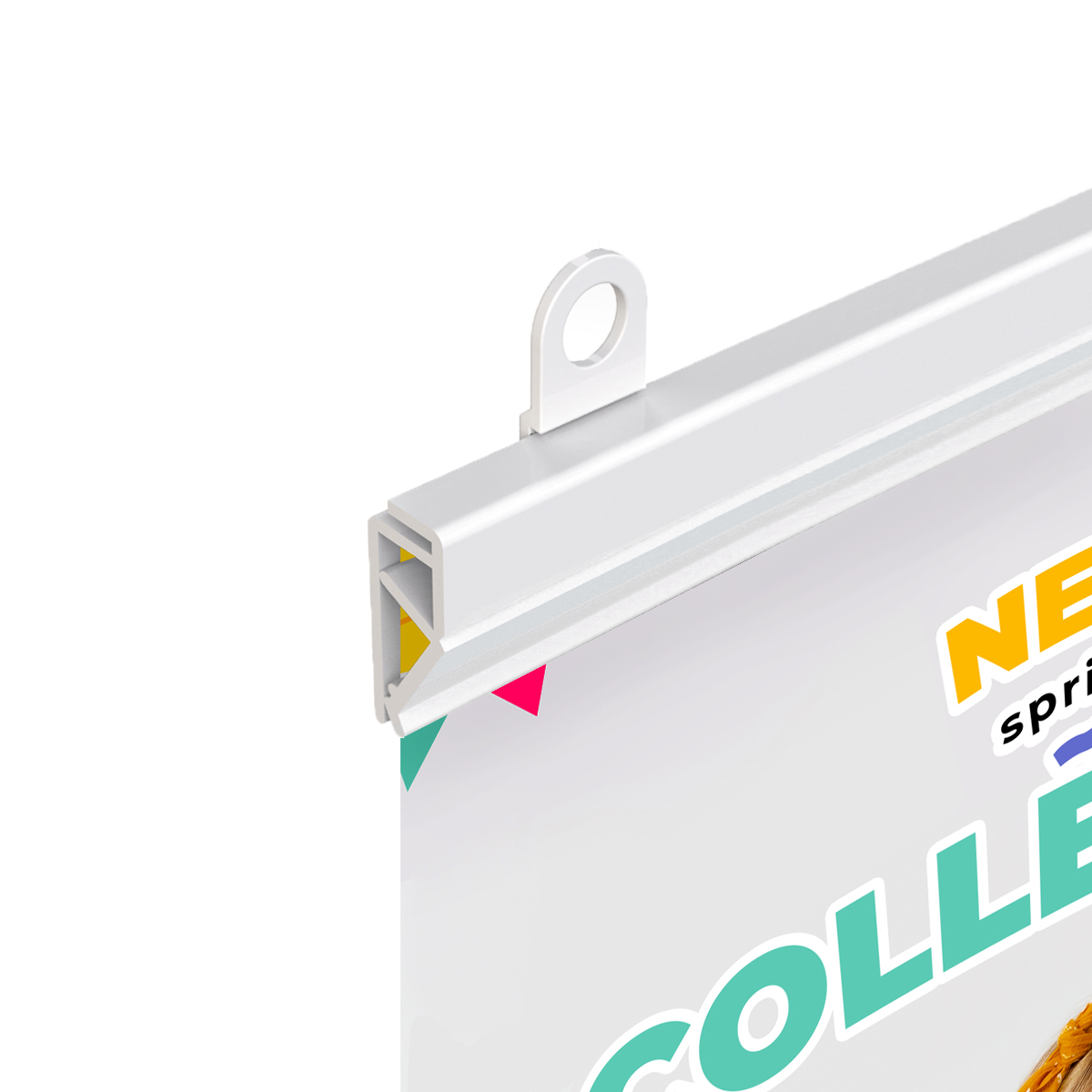 Профиль пластиковый защелкивающийся для плакатов CLICKER длина 600 мм, цвет белый