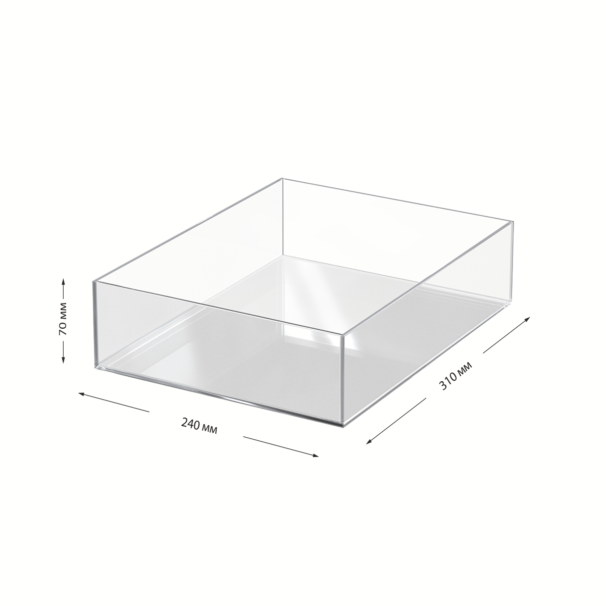 Бокс для сухофруктов 240х310х70 мм