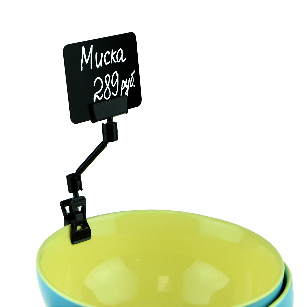 Ценникодержатель на прищепке универсальный малый FXS 50 мм, цвет черный