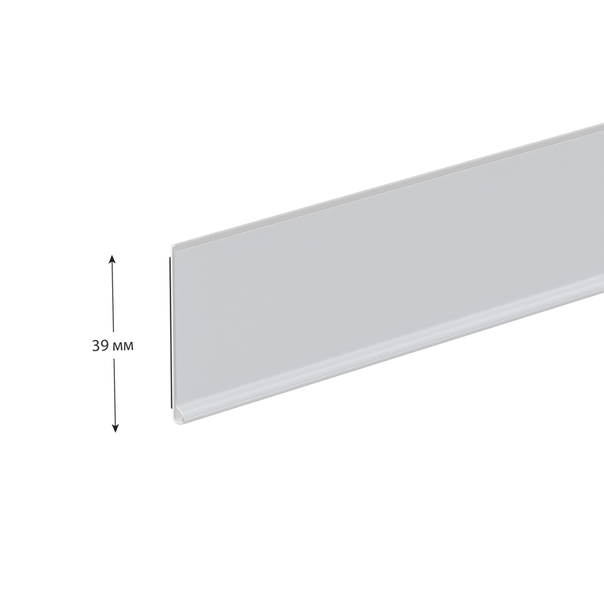 Ценникодержатель полочный DBR39 длина 1320 мм, со скотчем TM, цвет белый