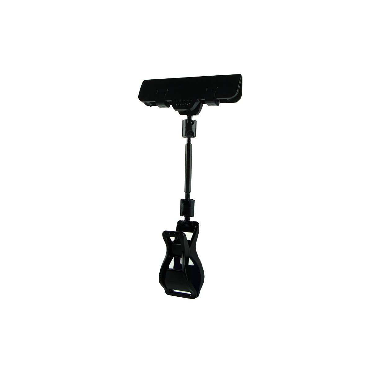 Ценникодержатель на прищепке универсальный с широким зажимом FX-CLAMP, ножка 50 мм