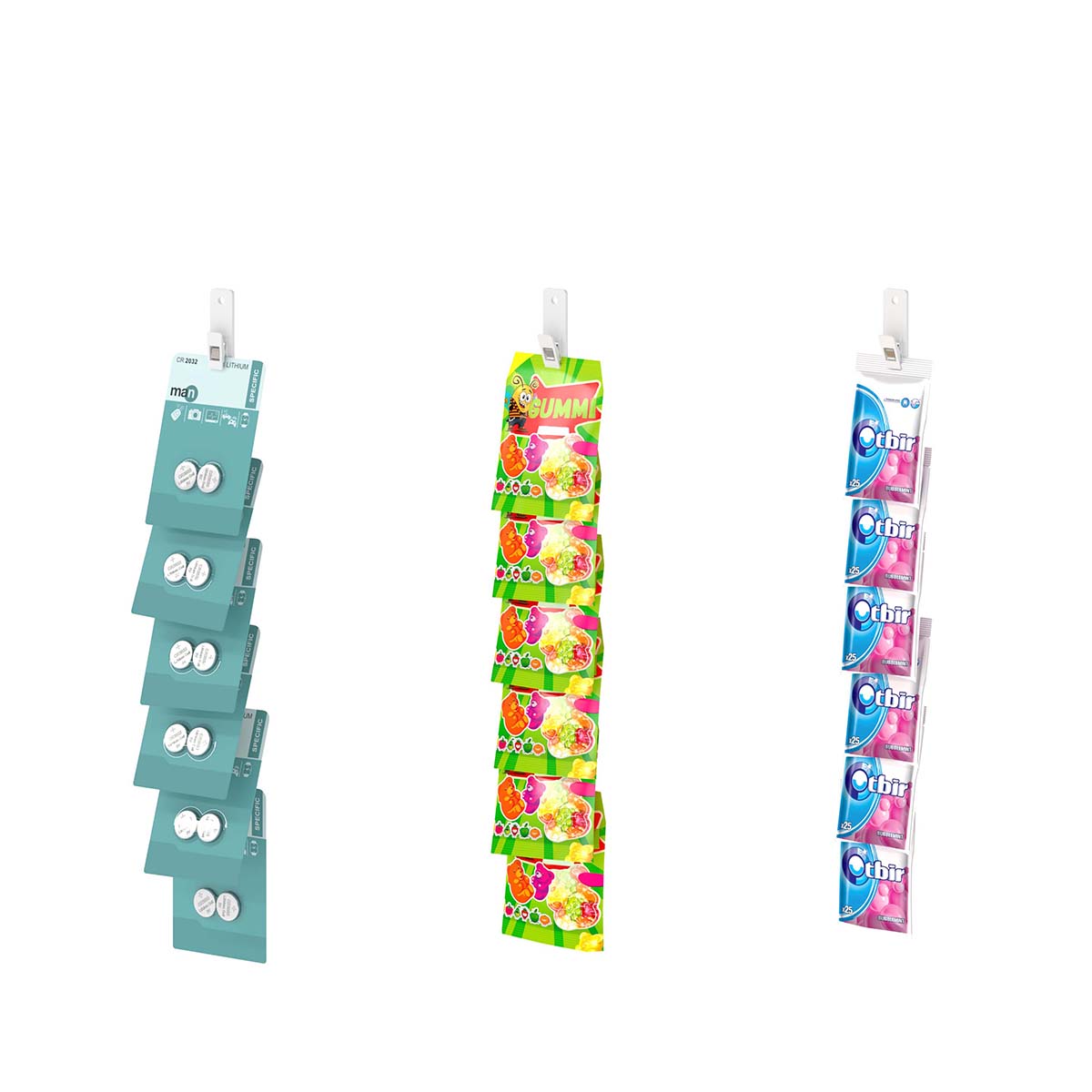 Лента подвесная пластиковая CLIP STRIP-W-08, 6 прищепок