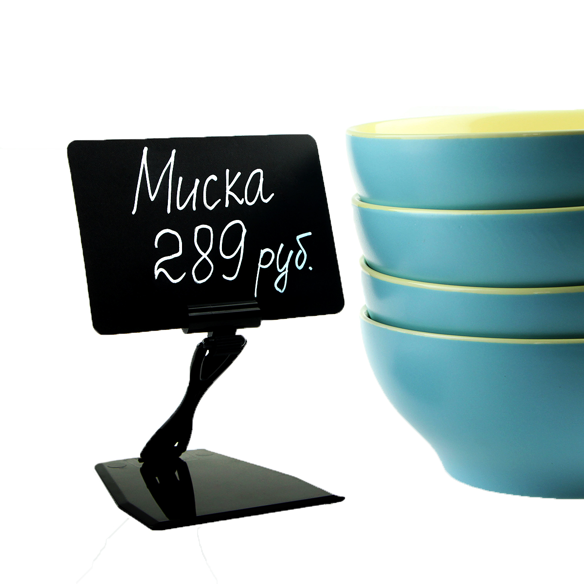 Ценникодержатель  ДЕЛИ настольный DELI-UNBO-SET90, цвет черный