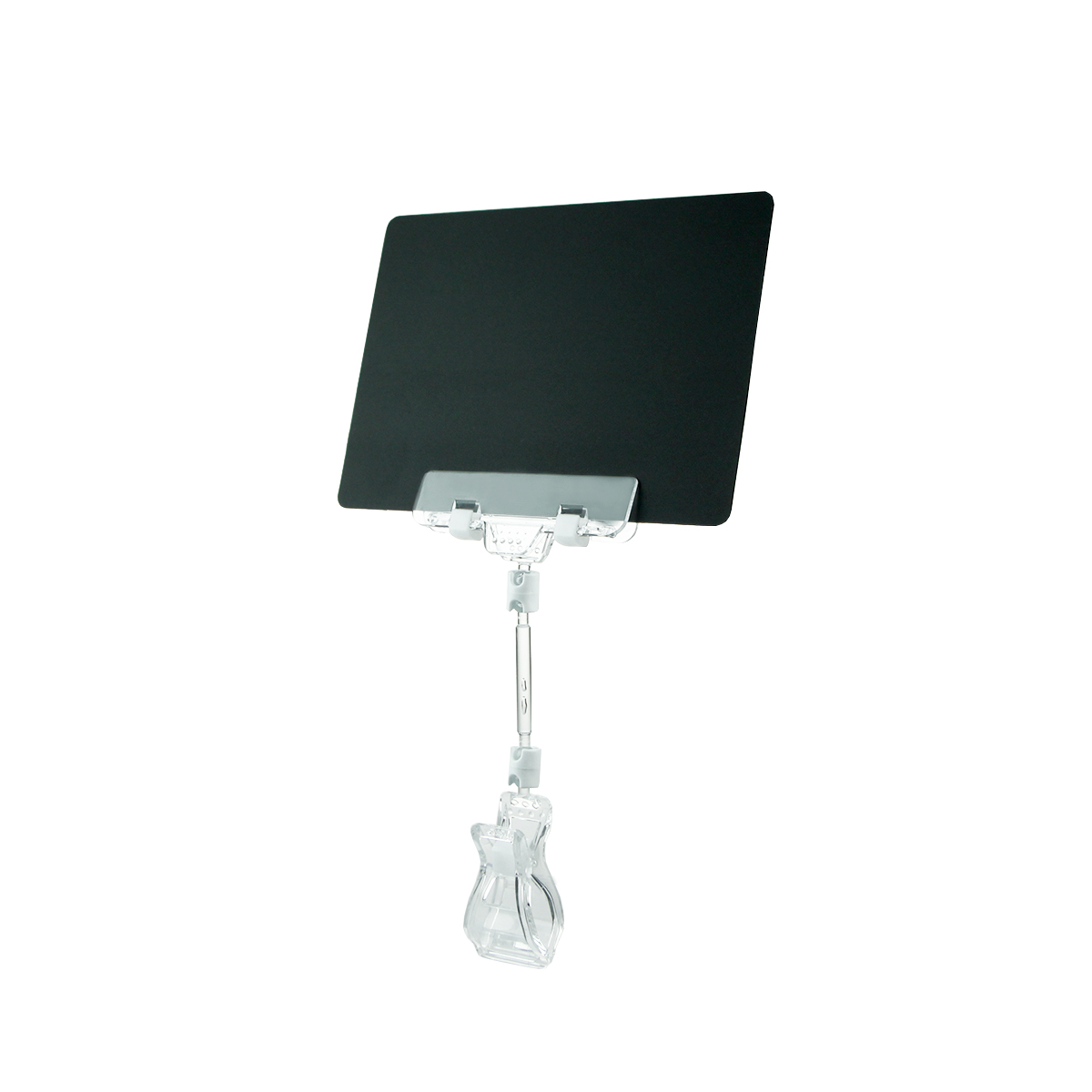 Ценникодержатель на прищепке с широким зажимом FX-CLAMP, ножка 50 мм