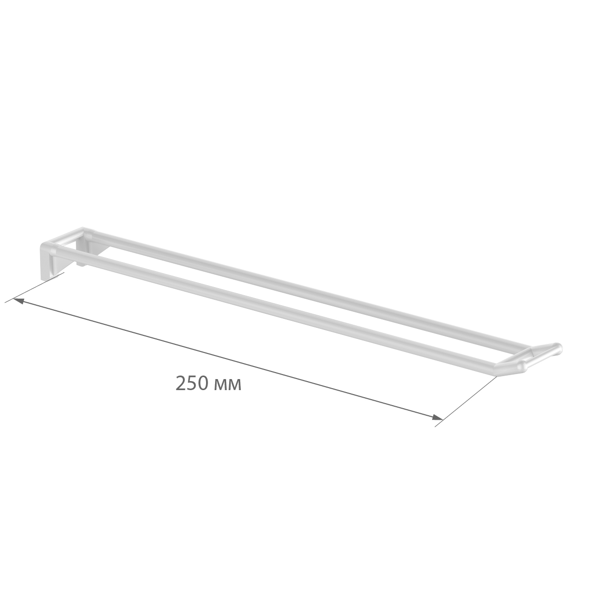 Консоль двойная пластиковая DOUBLE HOOK 250, длина 250 мм
