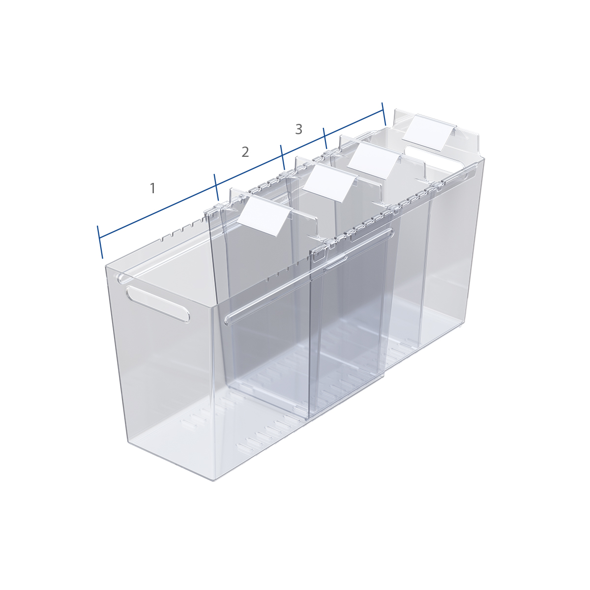 Раздвижной контейнер SLIDEBOX с разделителями DIV-LOCK