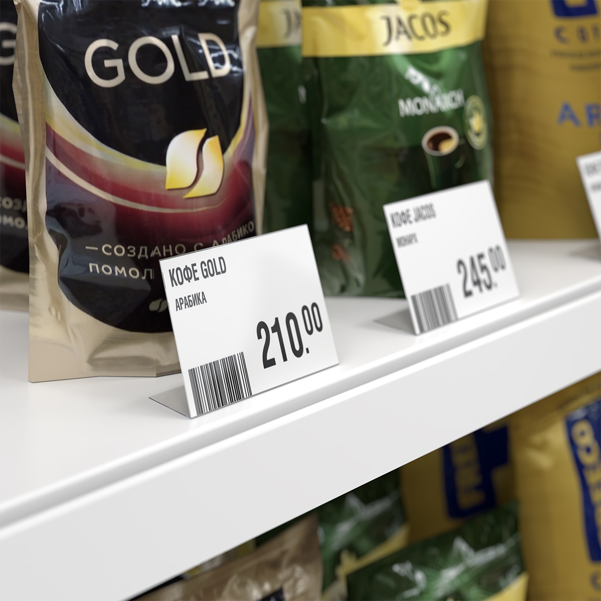 Ценникодержатель P-PRICER 70х50 мм, горизонтальный, на вспен. скотче