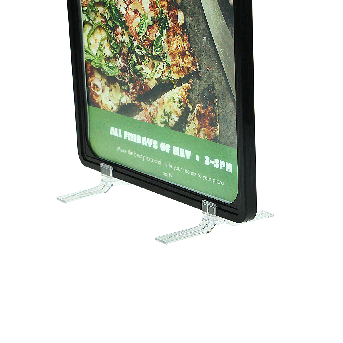 Стойка на подставках BASE-90 с рамкой PF-A4, цвет черный