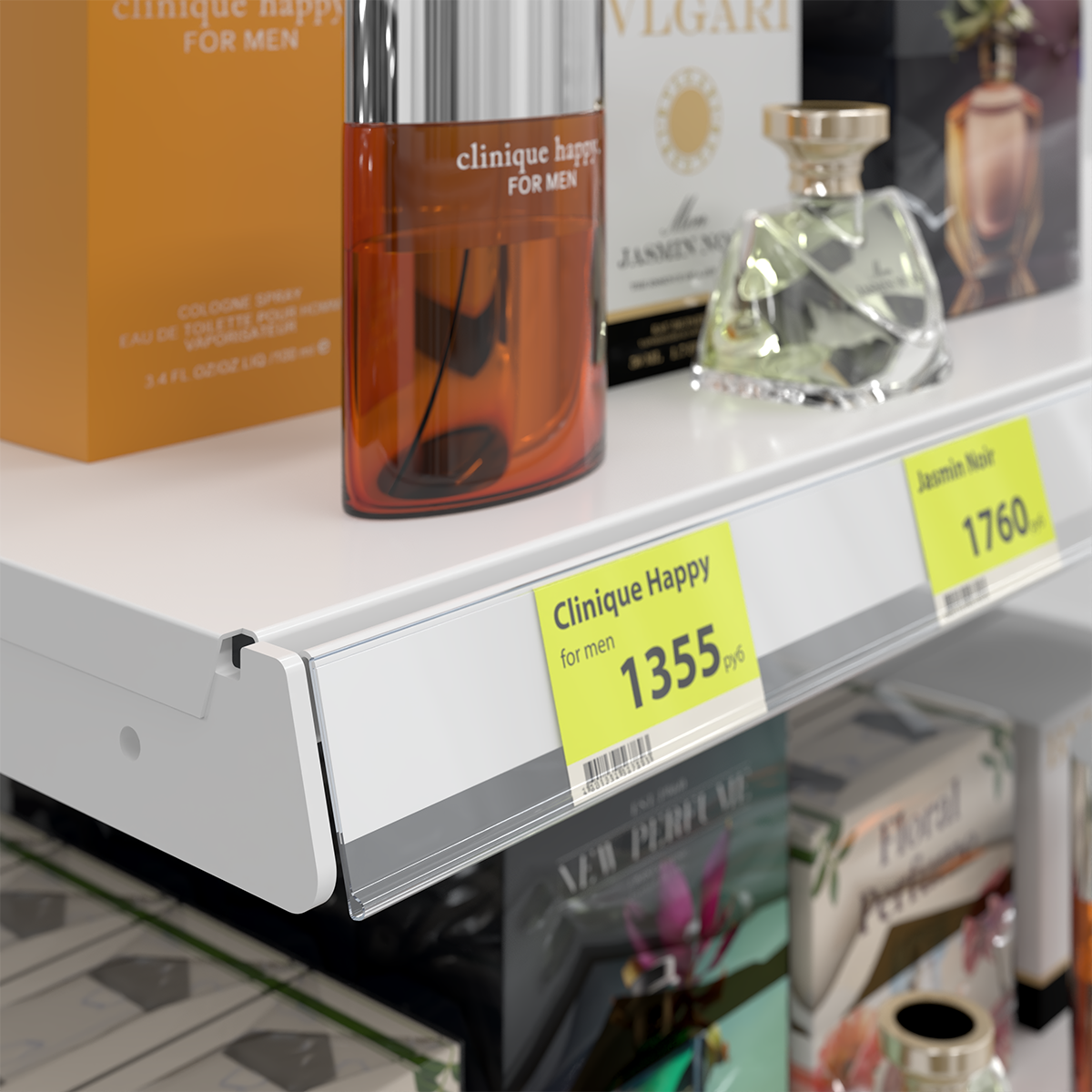 Ценникодержатель DBR39 прозрачный, длина 1000 мм