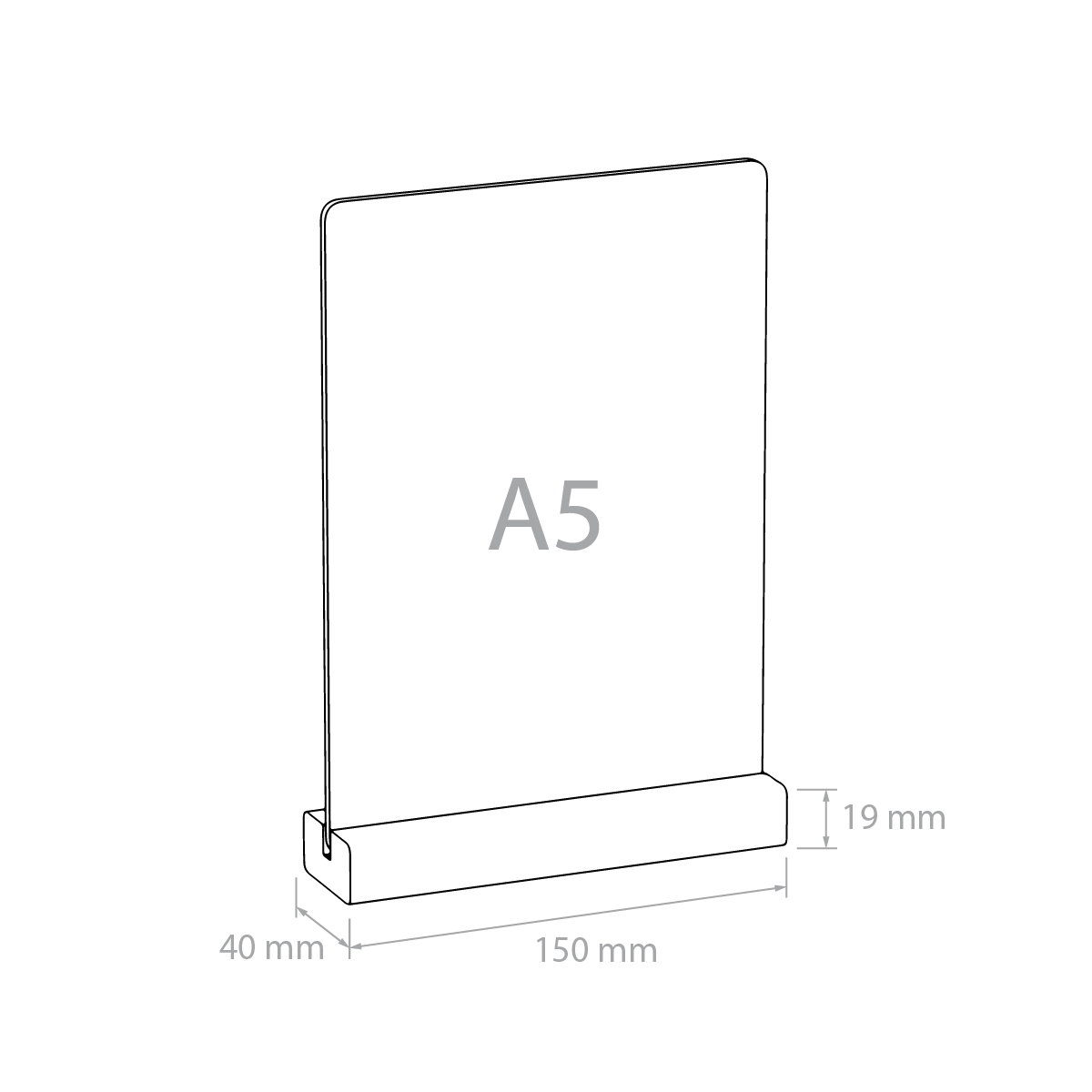 Тейбл-тент с маркерной доской WOOD BASE, формат A5