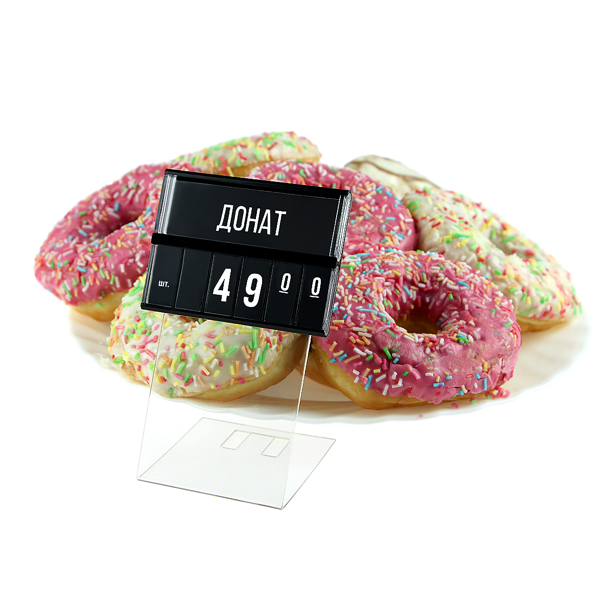 Подставка для кассеты цен PC V-STAND 70/100, цвет прозрачный