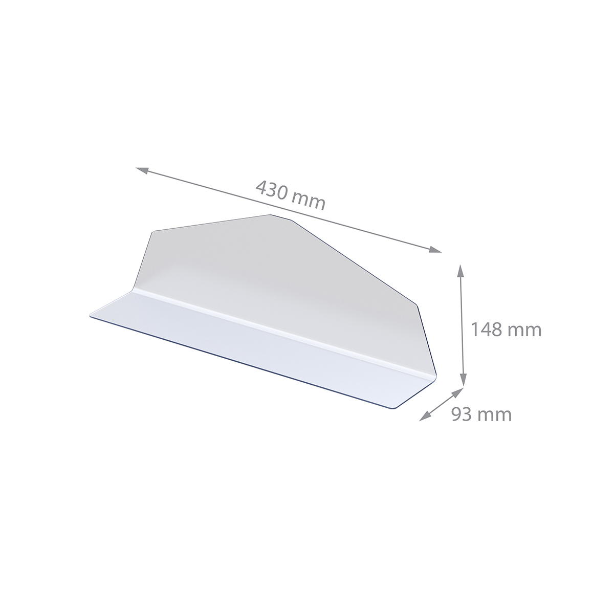 Разделитель пластиковый L-образный DIV-L-SLIM, длина 430