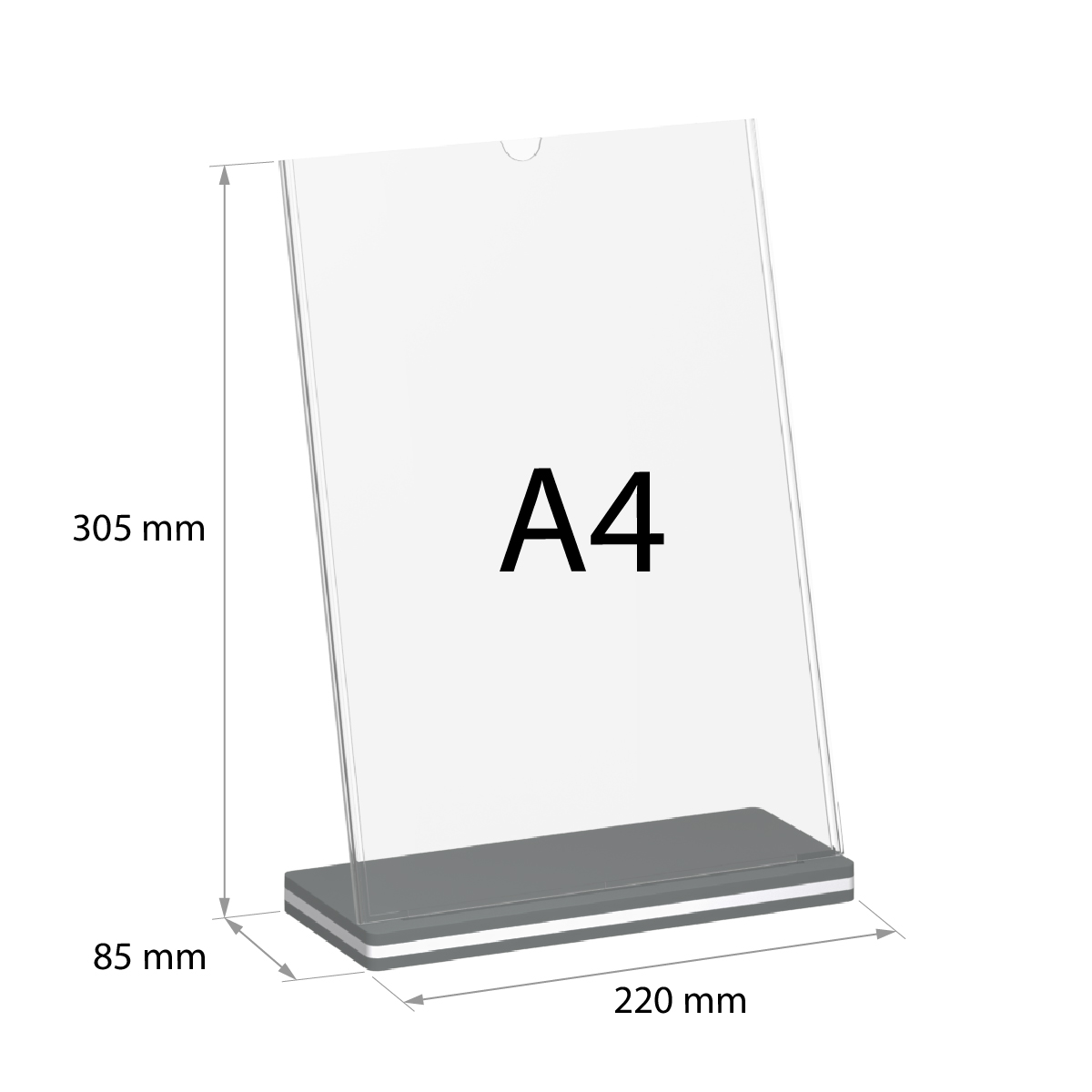 Менюхолдер SIGNHOLDER L-stand A4, цвет основания серый