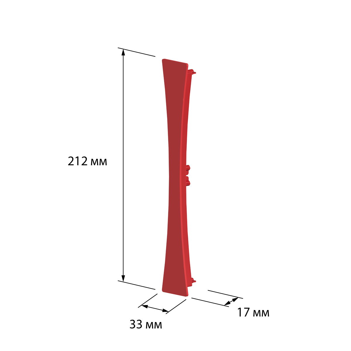 Заглушка PRICEBOARD END A5, цвет красный