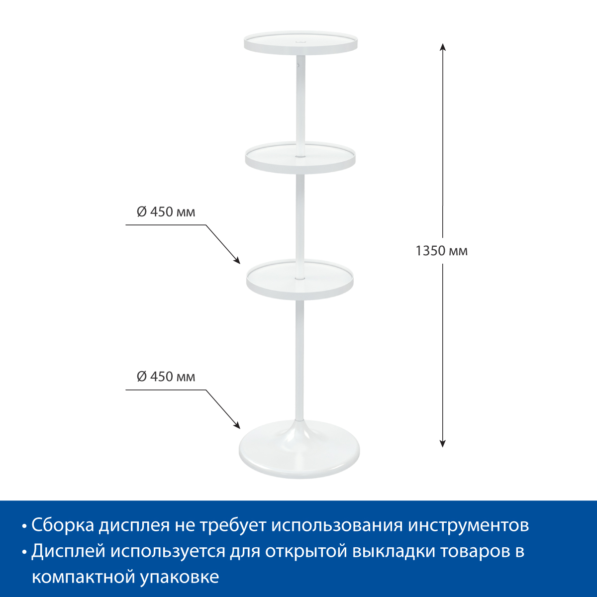 Дисплей UNIBOWL-RX-3, белый
