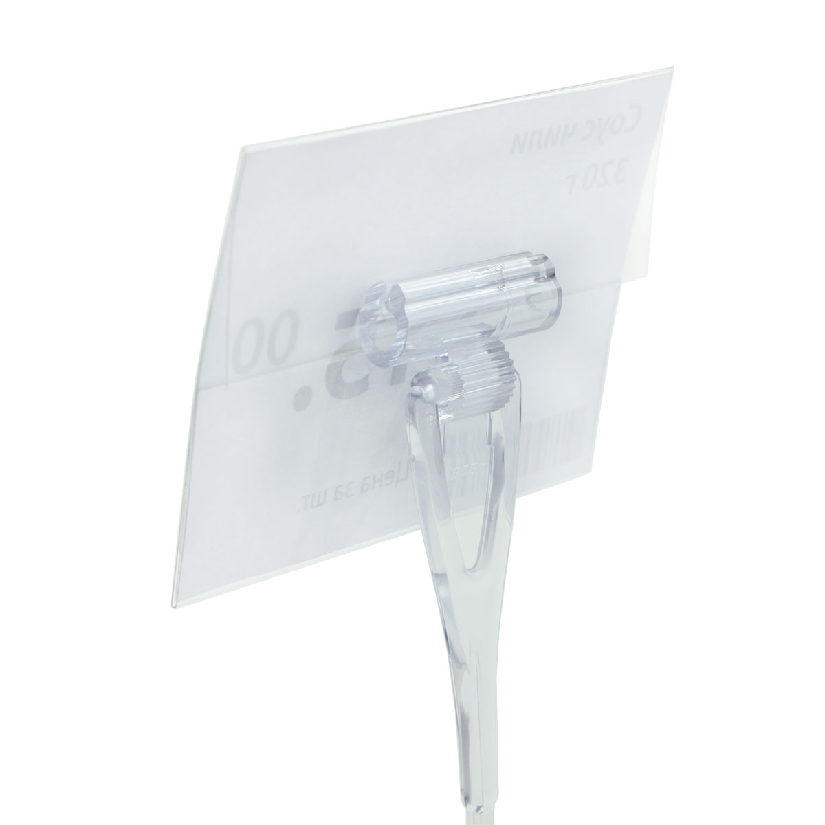 Ценникодержатель ДЕЛИ настольный с иголкой DELI-FOT-SET, цвет прозрачный (20 шт. в упаковке)