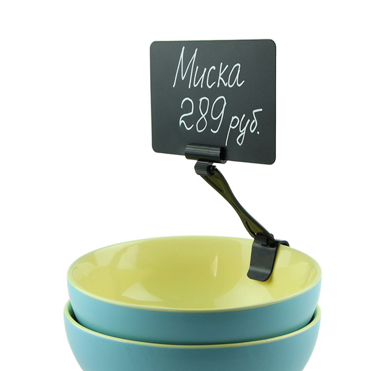 Ценникодержатель ДЕЛИ на край посуды DELI-SIDE-SET90, цвет черный