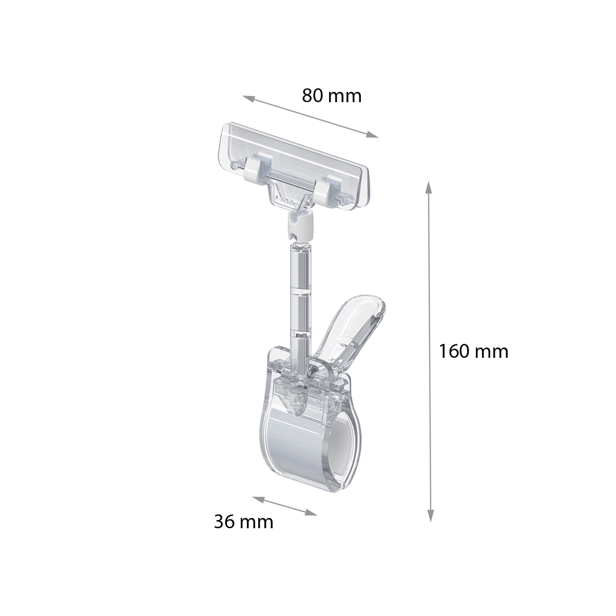 Держатель CLAMP-360, прозрачный