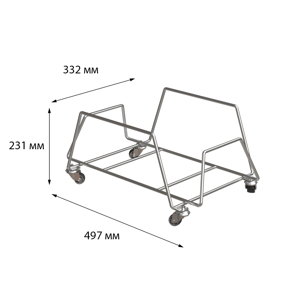 Накопитель для корзин BASKET STACKER с колесами