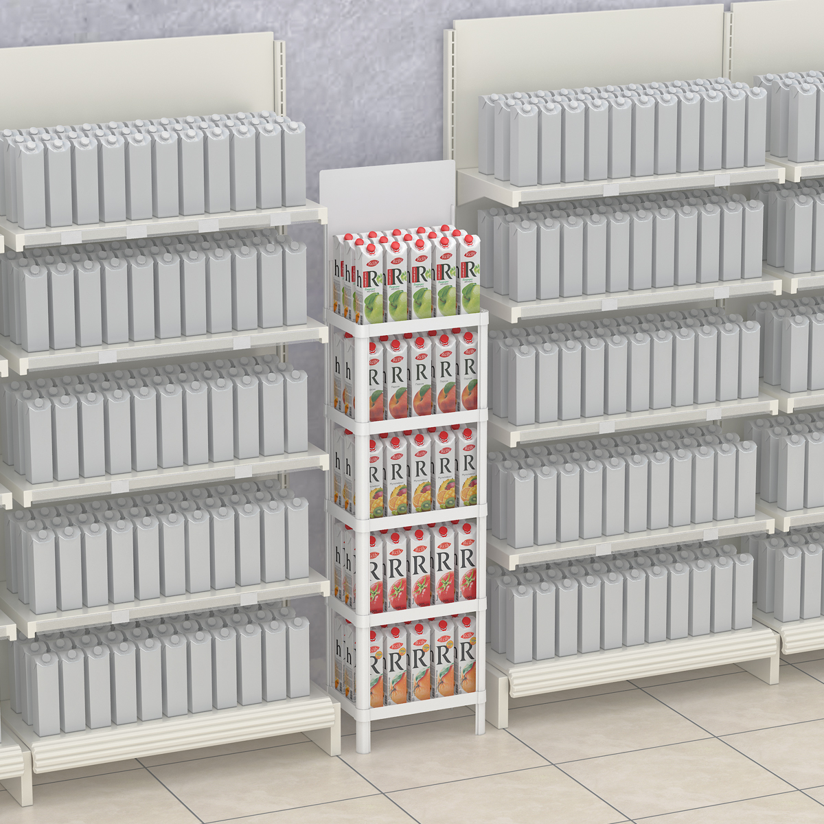 Пластиковый дисплей MINIFLEX, цвет белый