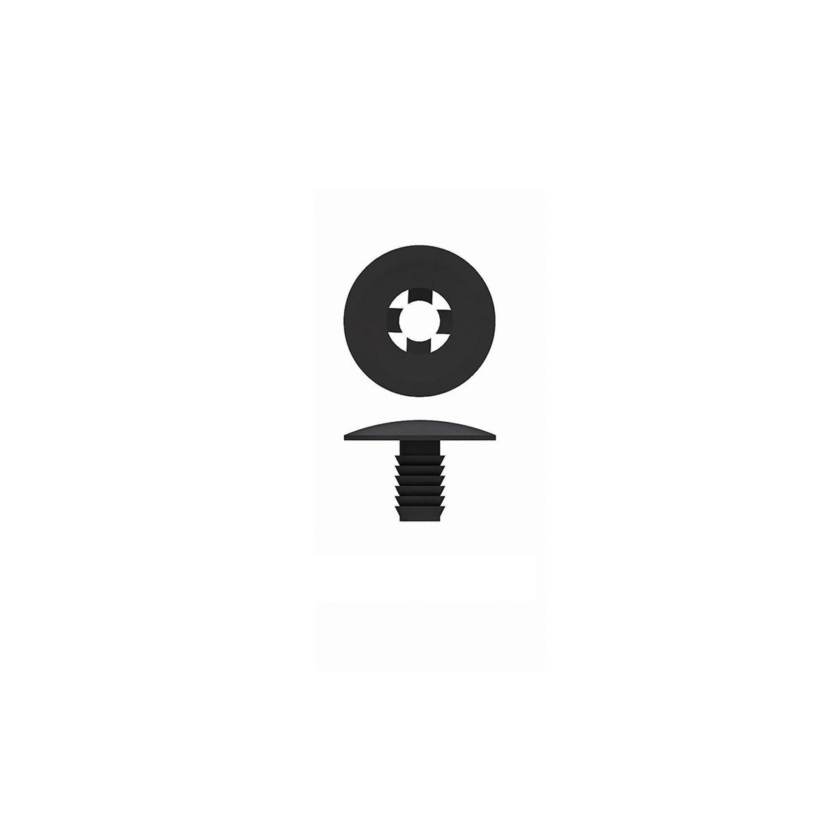 Винт-заклепка QUICK LOCK-8, полипропилен, цвет черный