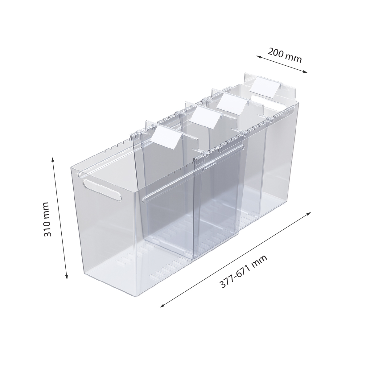 Раздвижной контейнер SLIDEBOX с разделителями DIV-LOCK