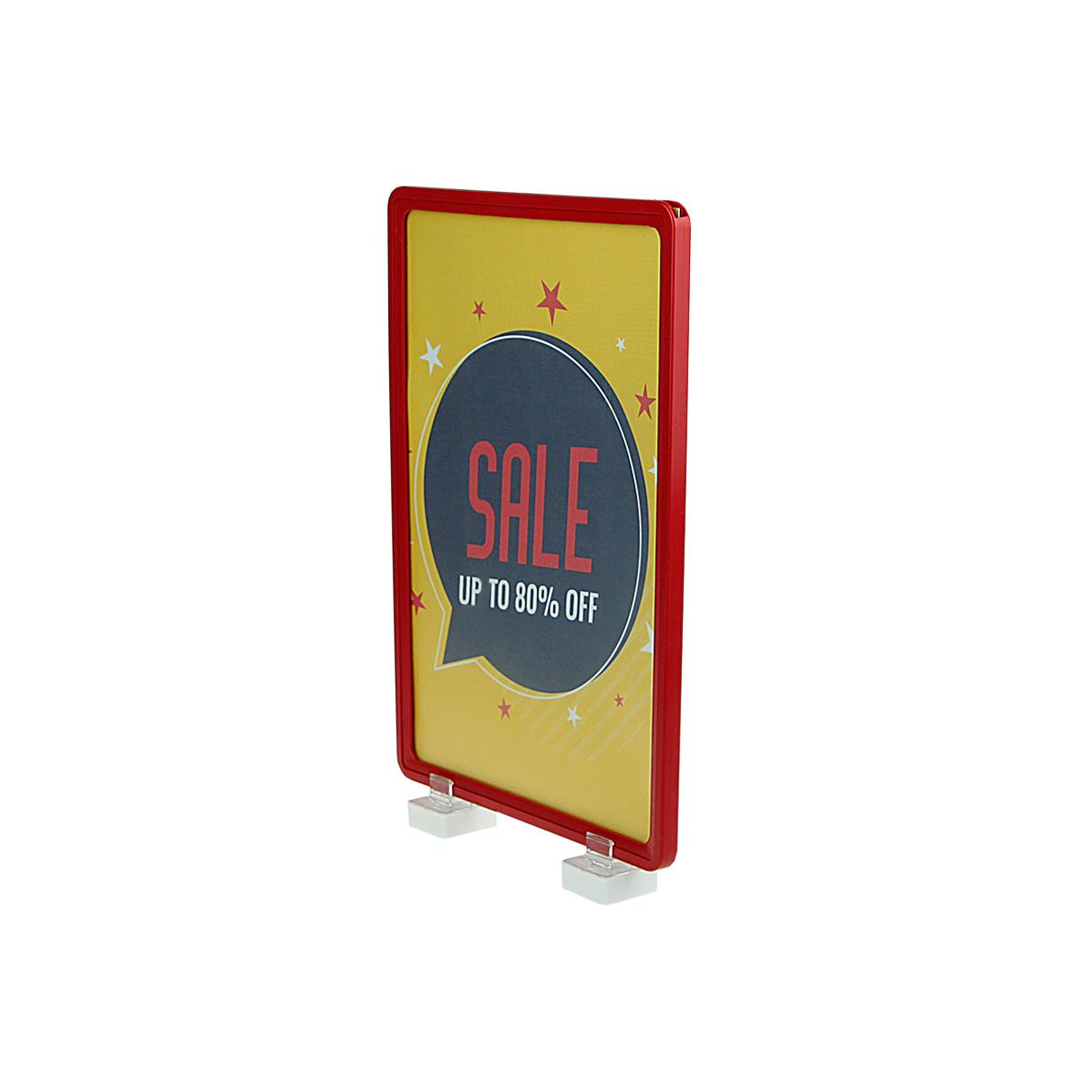 Стойка на магнитах MAGNET-90 с рамкой PF-A4, цвет красный