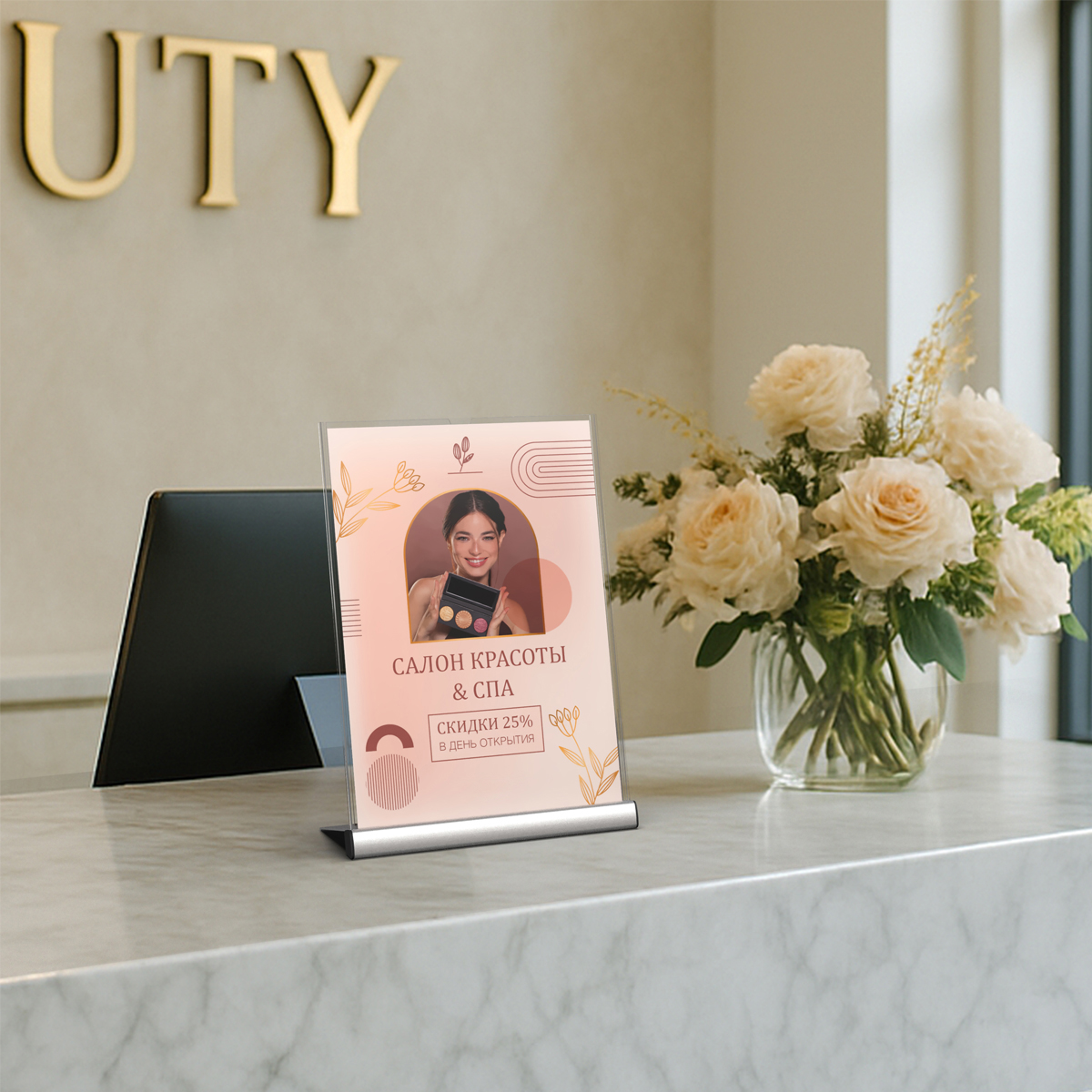 Менюхолдер SIGNHOLDER ALU-stand A5, цвет основания серый