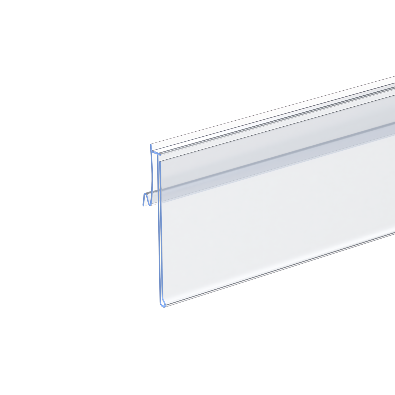 Ценникодержатель ARN60-26 прозрачный, 1235 мм, с высотой замка 26 мм