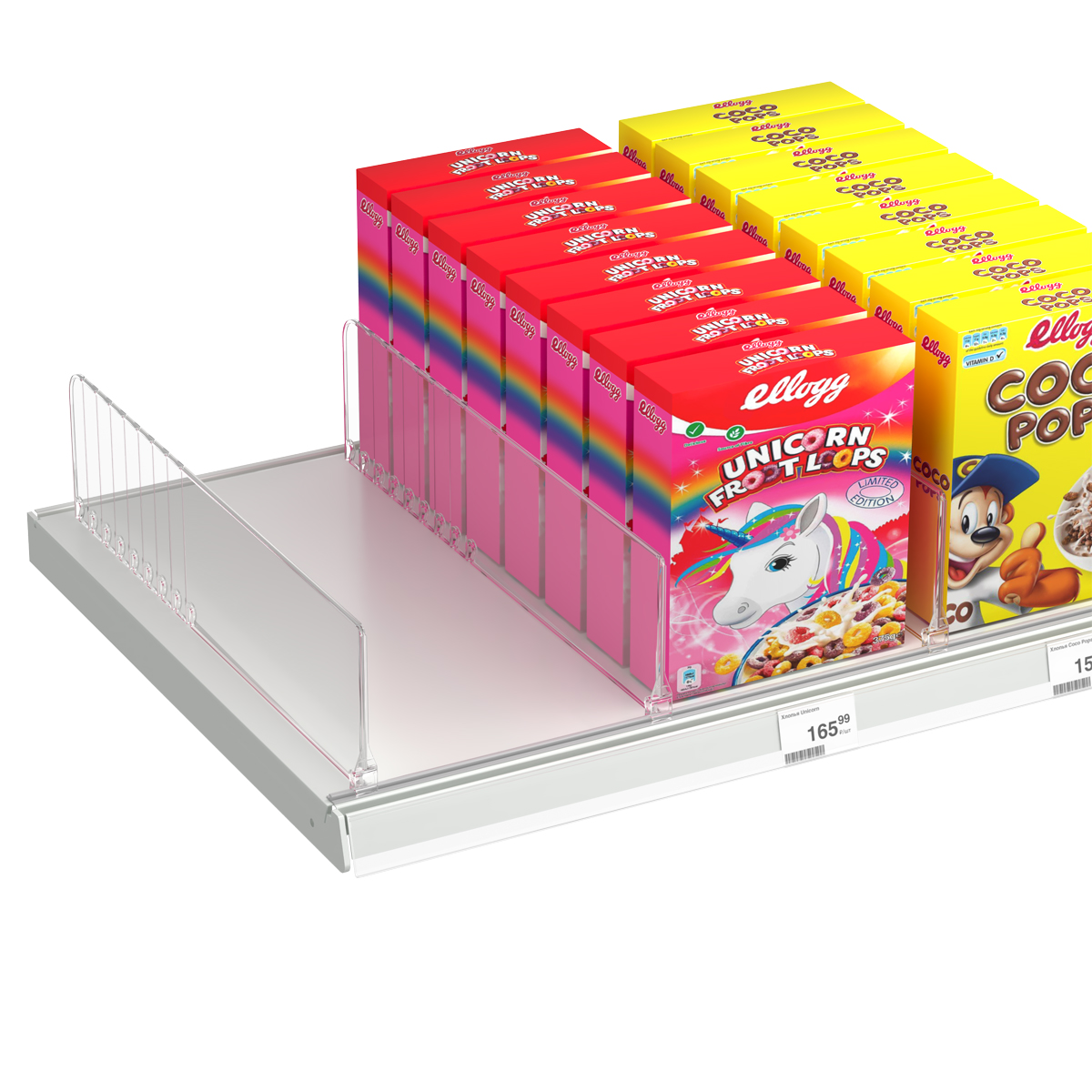 Разделитель пластиковый высотой 120 мм без ограничителя DIV120, длина 285-485 мм