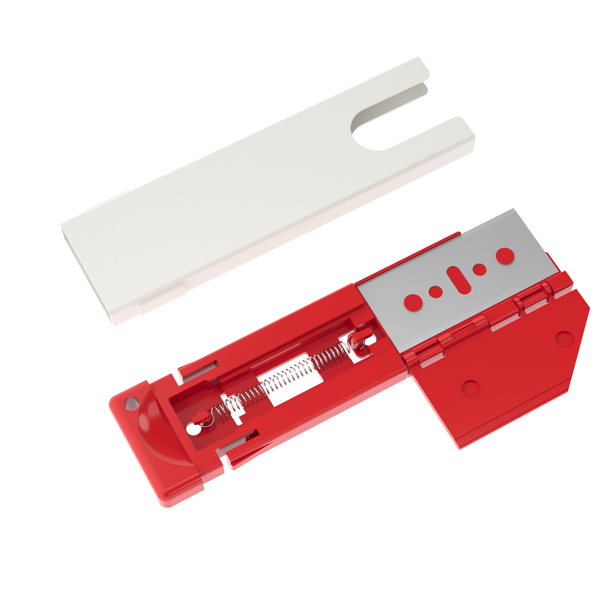 Безопасный нож CHICKER, цвет красный