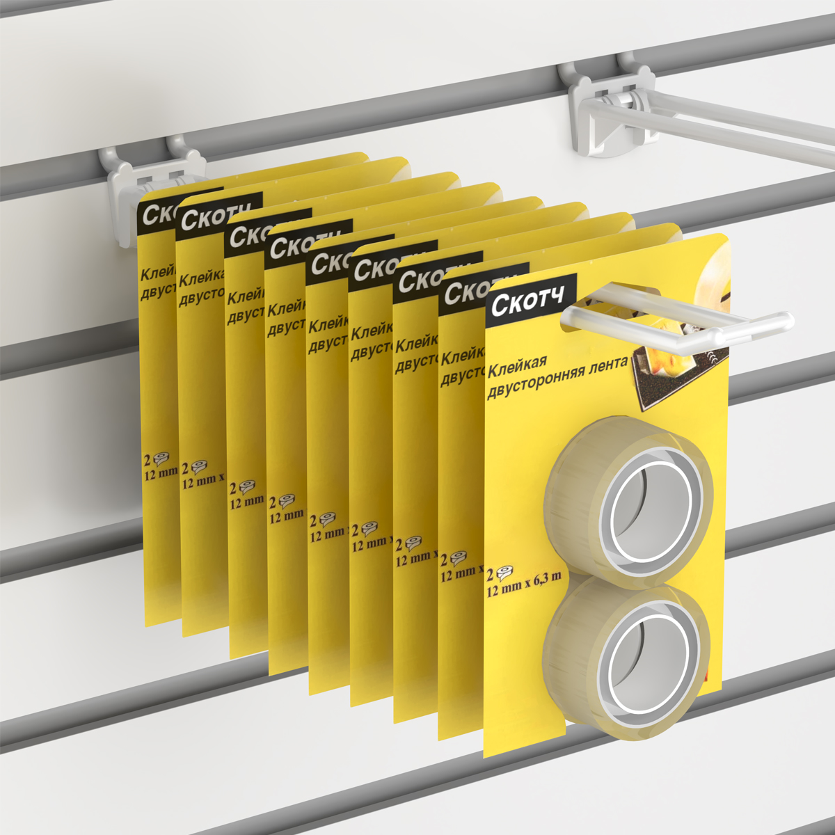 Консоль двойная пластиковая DOUBLE HOOK 250, длина 250 мм