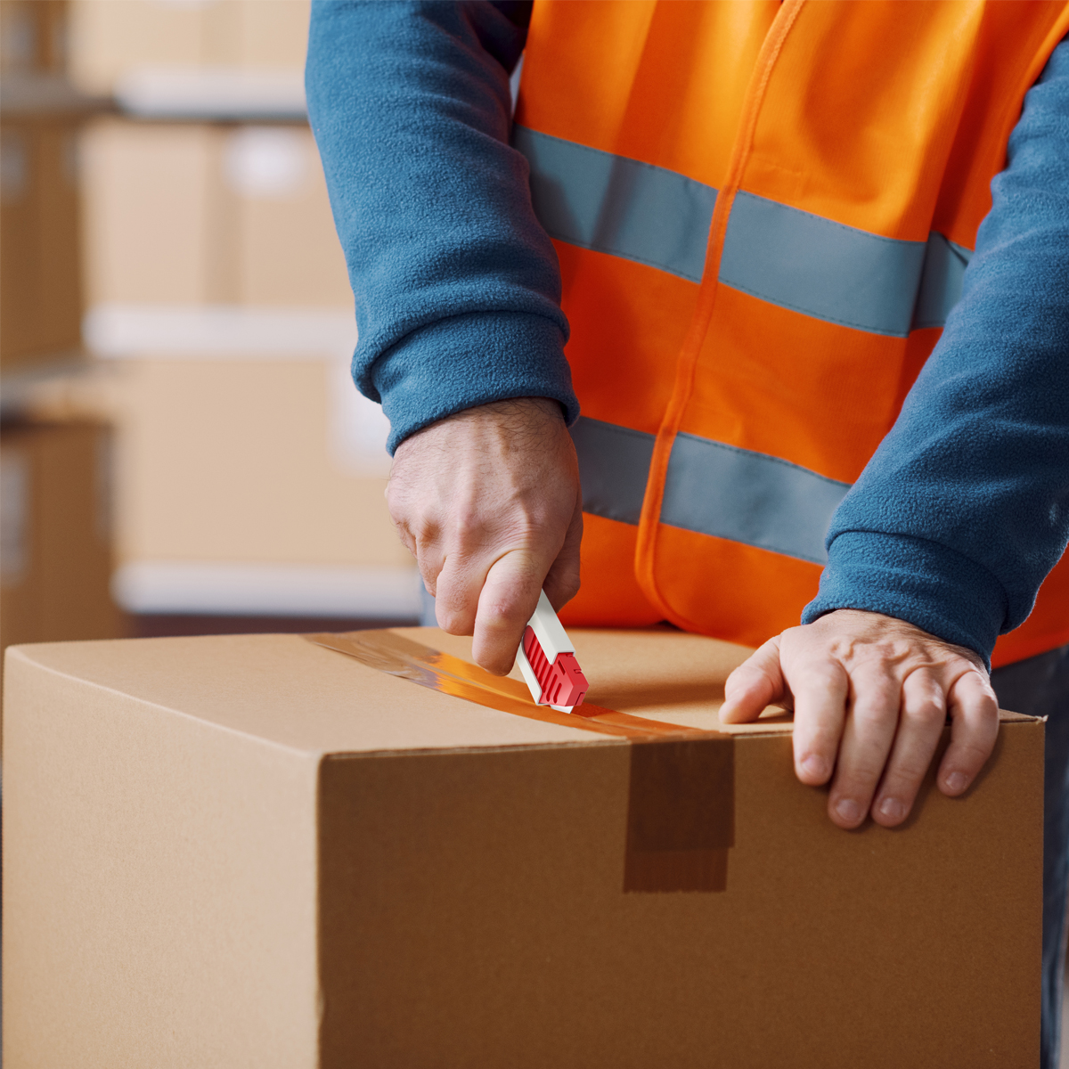 Безопасный нож CHICKER, цвет красный