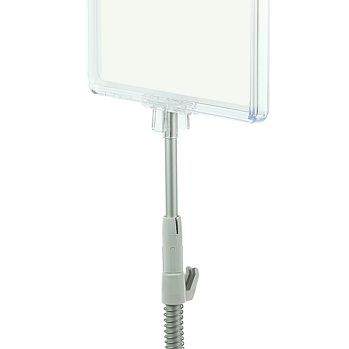 Стойка на проволочную корзину с трубкой CROCS-FIX-T с рамкой PF-A4, цвет прозрачный