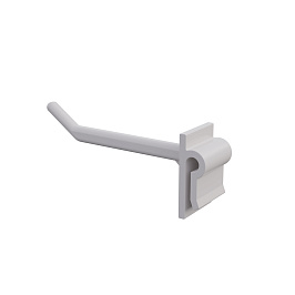 Крючок одинарный белый длина 65 мм в картон SINGLE HOOK-CR-65