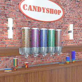 Гравитационный диспенсер с корпусом из акриловой трубы CANDYPIPE
