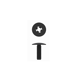 Винт-заклепка пластиковый QUICK LOCK-16, полипропилен, цвет черный